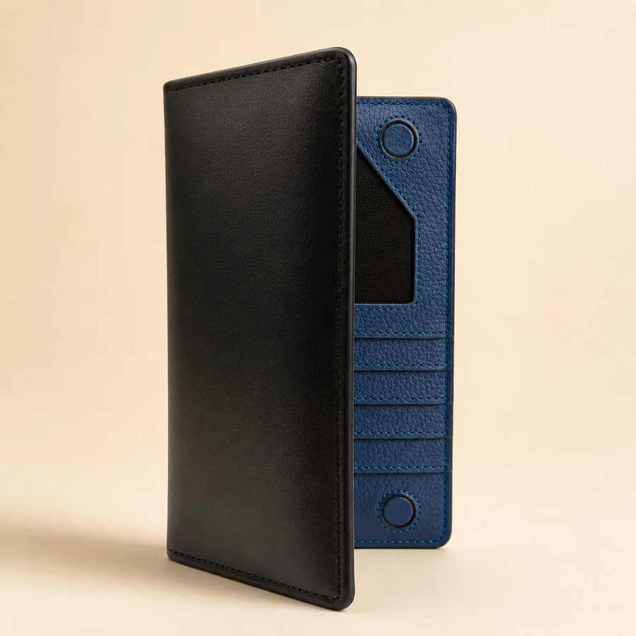 Foreman Long Wallet - Cobalt Noir