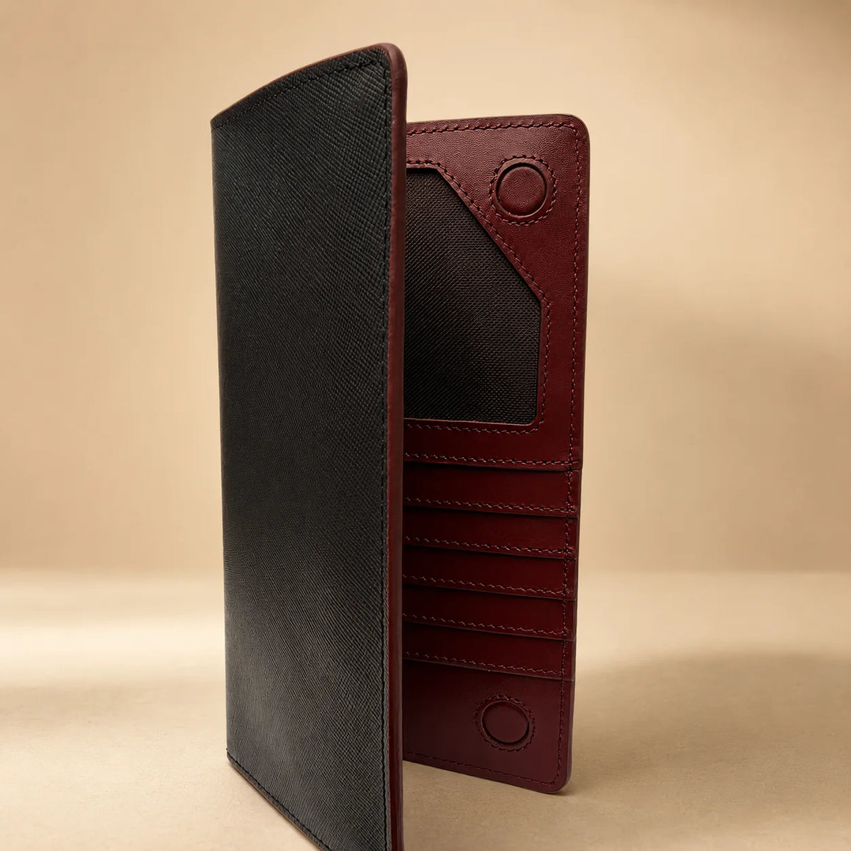 Foreman Long Wallet - Crimson Noir