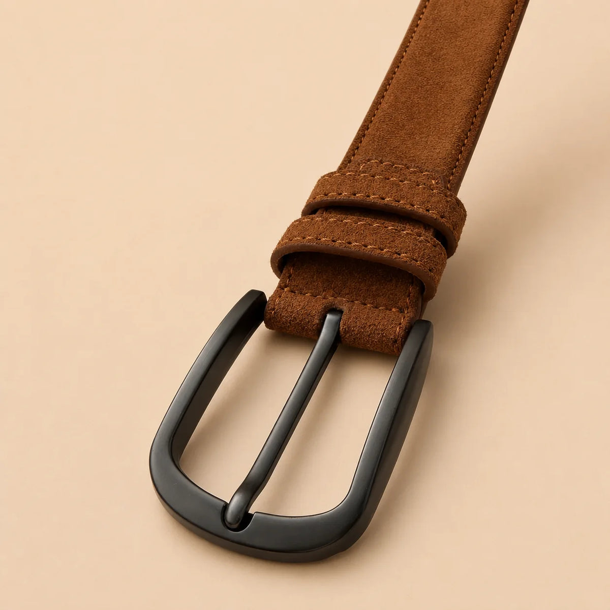 Cinch Suede Belt - Saddle