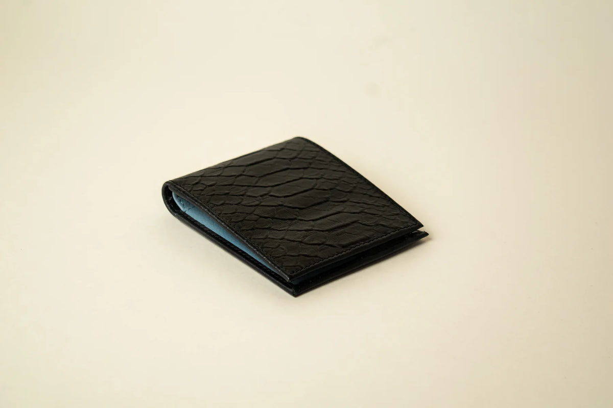 Stockman Leather Wallet - Light Blue