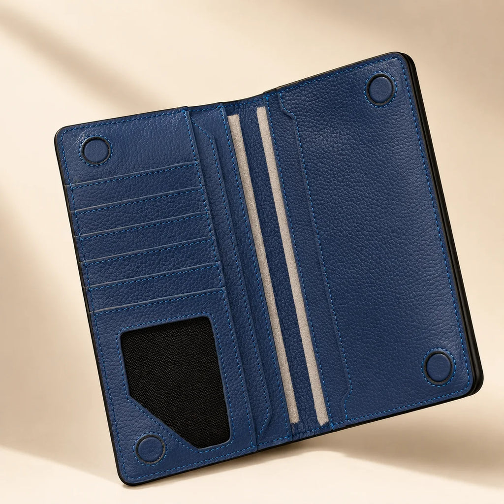 Foreman Long Wallet - Cobalt Noir