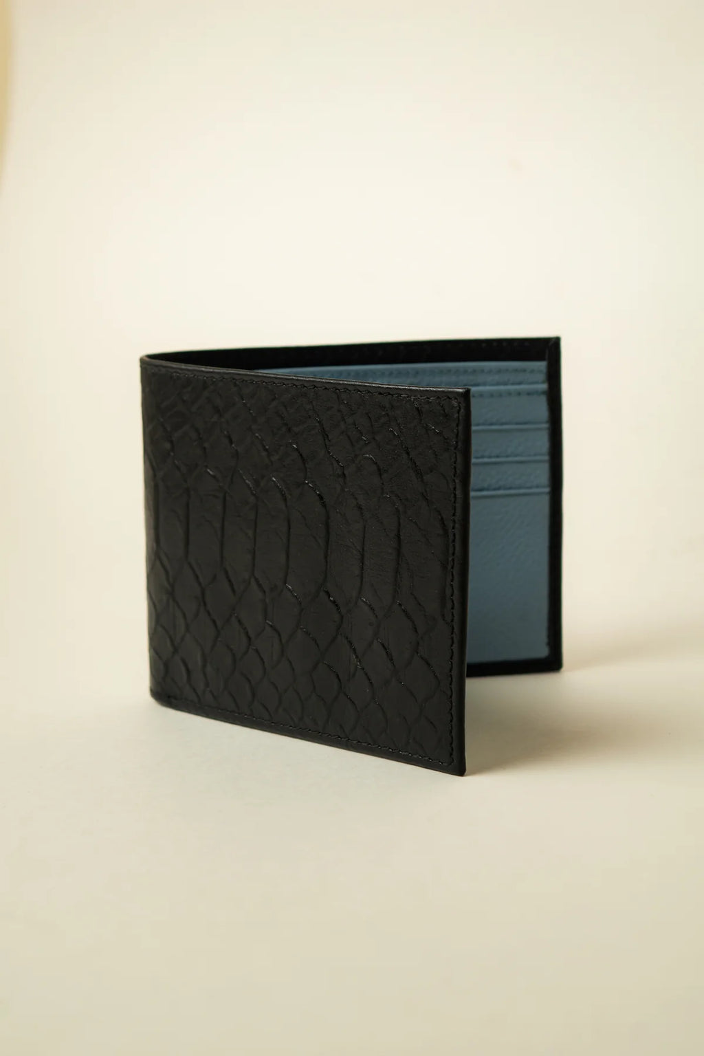 Stockman Leather Wallet - Light Blue