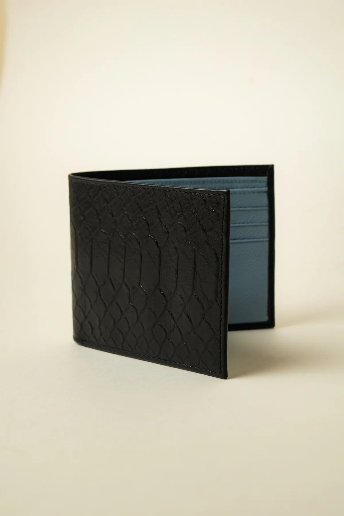 Stockman Leather Wallet - Light Blue