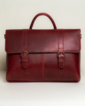 Dispatch Leather Satchel - Crimson