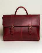 Dispatch Leather Satchel - Crimson