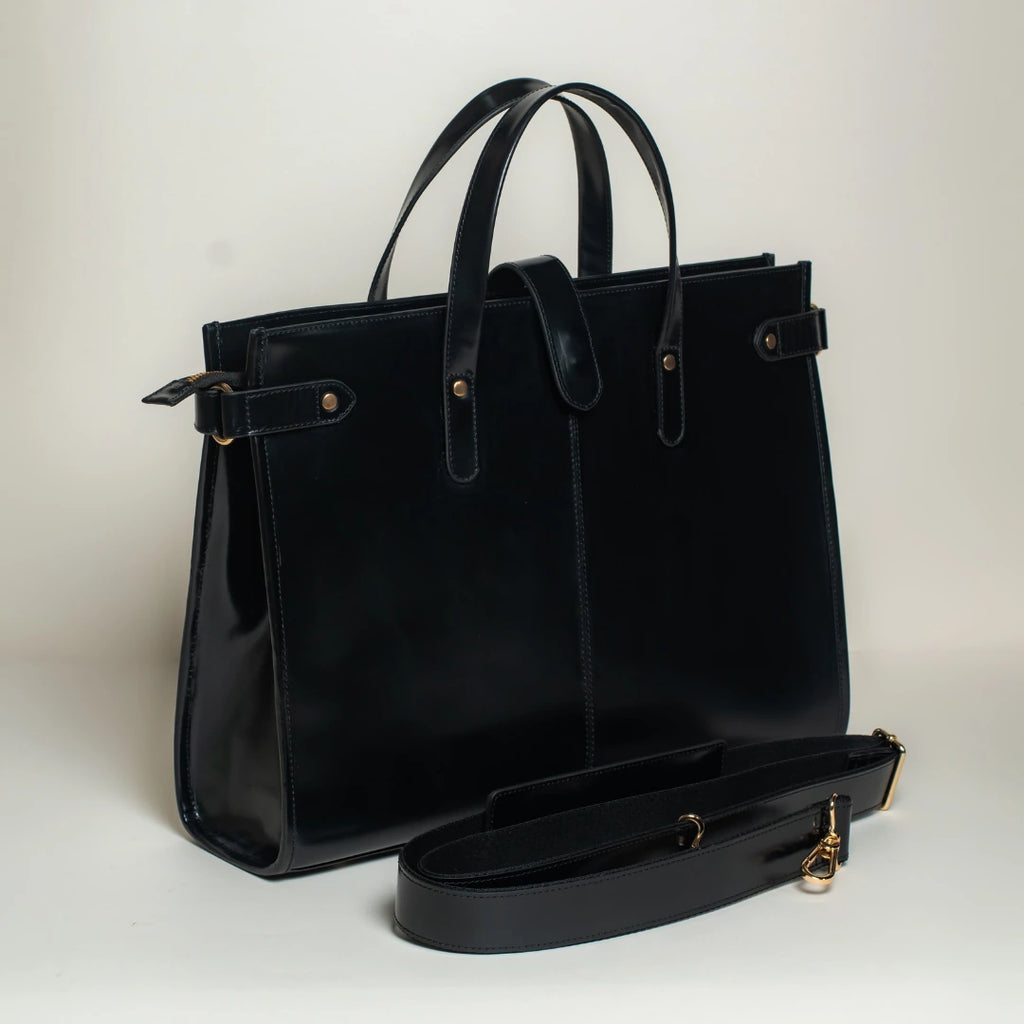 Wrangler Leather Tote - Noir