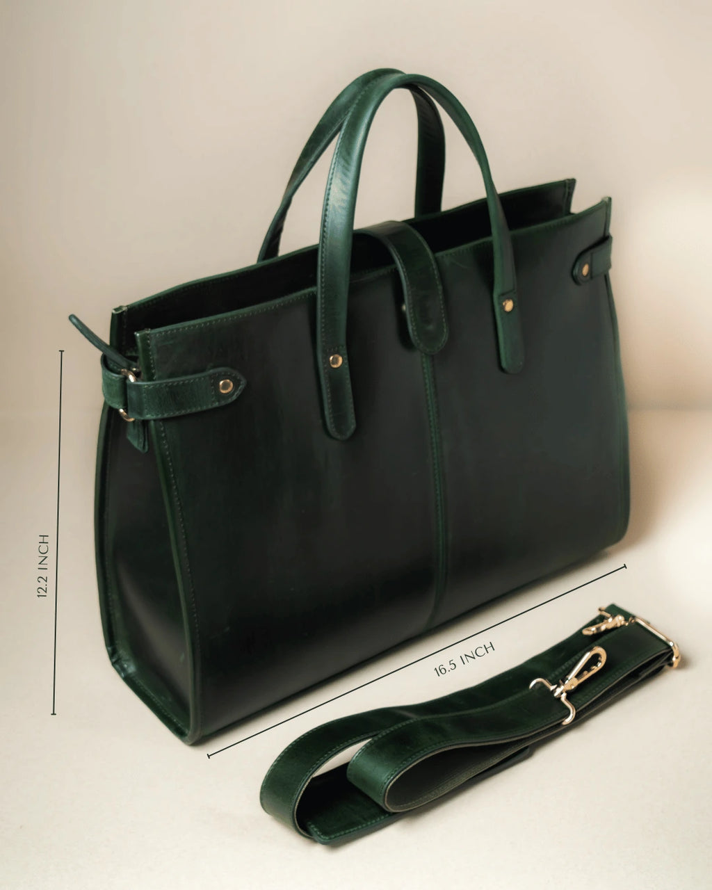 Wrangler Leather Tote - Jade