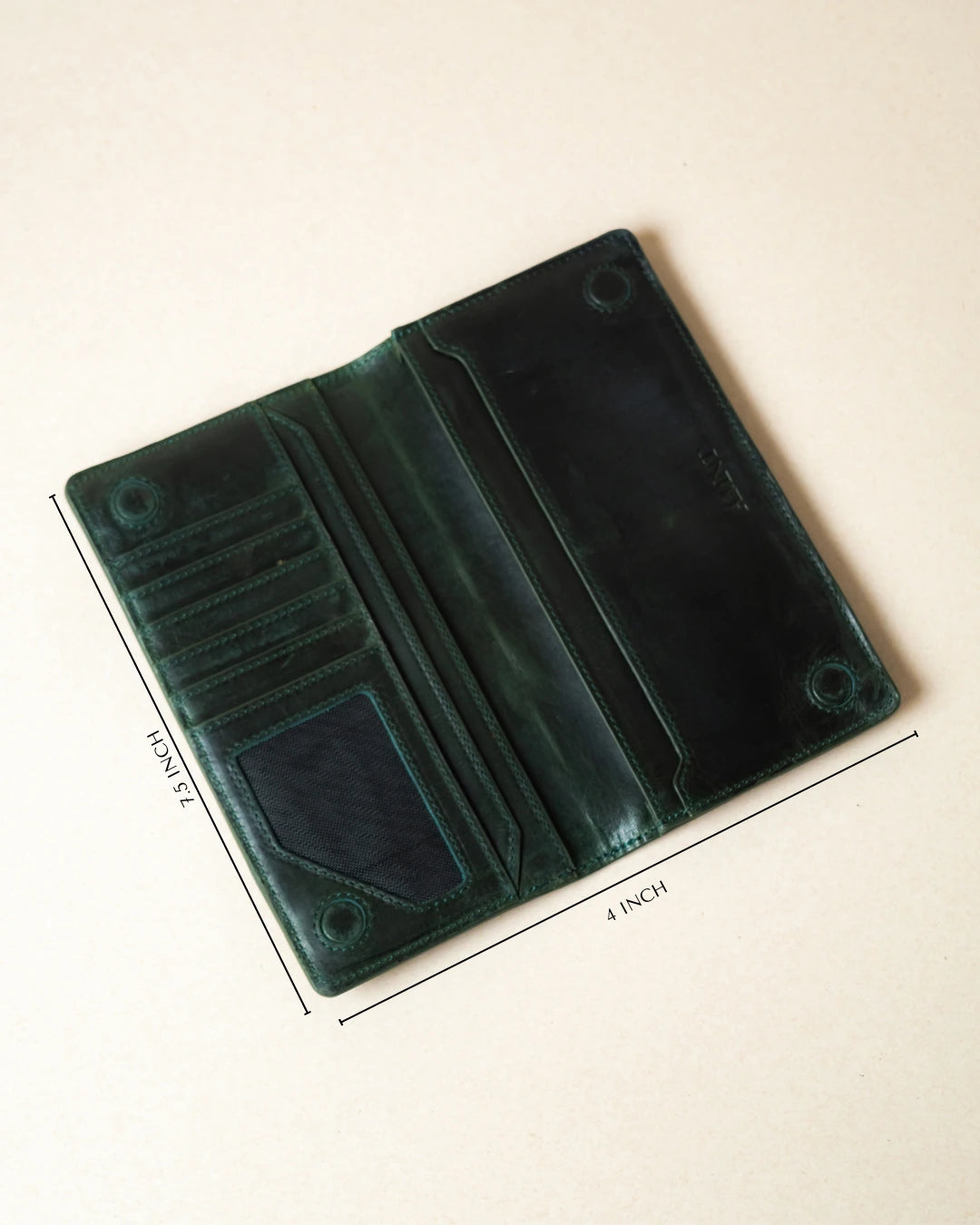 Foreman Long Leather Wallet - Jade