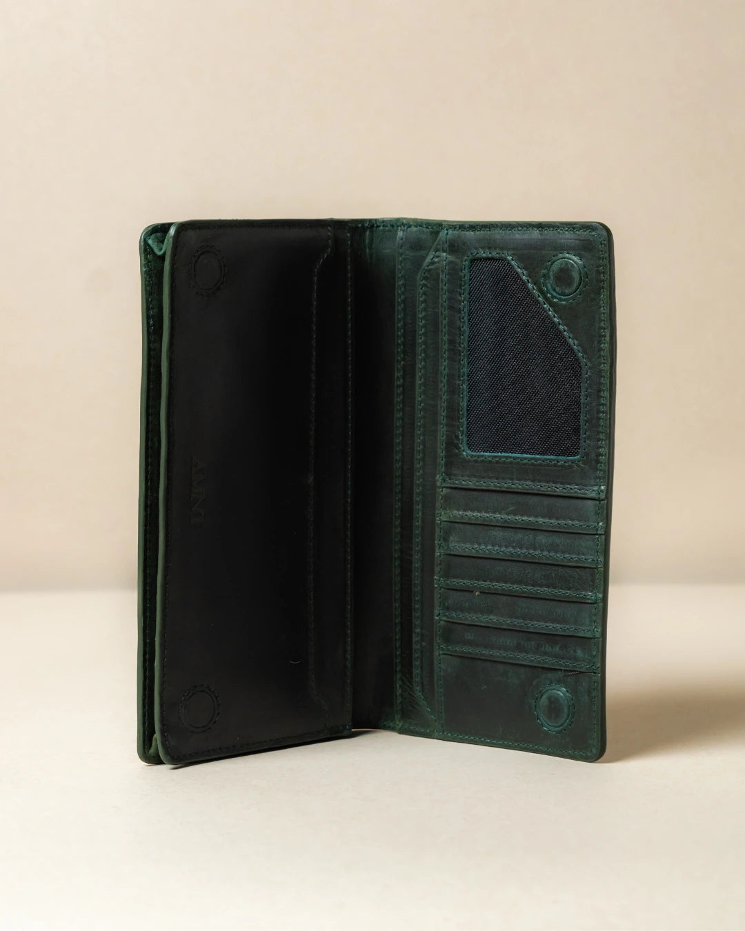 Foreman Long Leather Wallet - Jade