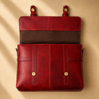 Dispatch Leather Satchel - Crimson