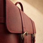 Dispatch Leather Satchel - Crimson