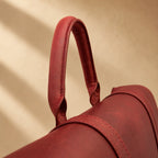 Dispatch Leather Satchel - Crimson
