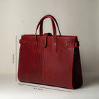 Wrangler Leather Tote - Crimson
